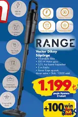 RANGE VECTOR DİKEY ELEKTRİKLİ SÜPÜRGE